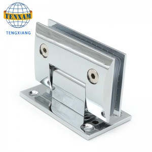 Schuine badkamerclip douchekamer glazen scharnier roestvrij stalen deurclip 90 graden douchescharnier